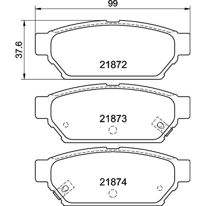 Mintex Racing MRM1802 Brake Pads 99mm x 37.6mm MDB1691MRM1802 - Rear