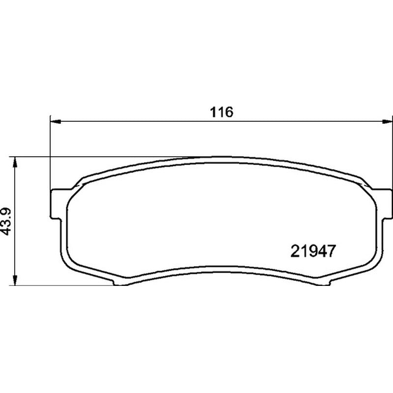 Mintex Racing M1155 Brake Pads 116mm x 43.9mm MDB1696M1155 - Rear