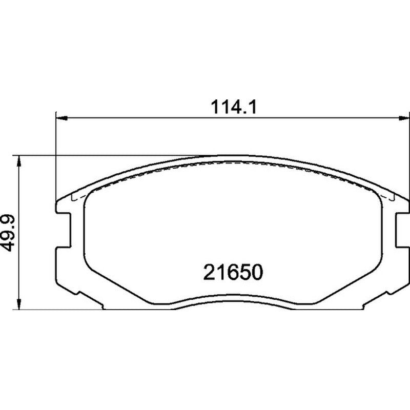 Mintex Racing M1144 Brake Pads 114.1mm x 49.9mm MDB1722M1144 - Front