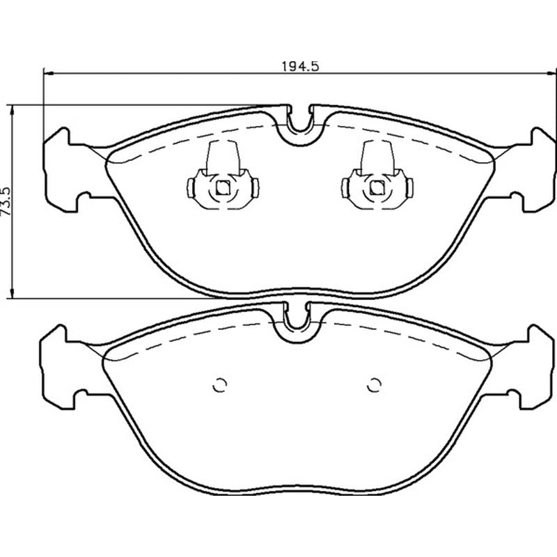 Mintex Racing MRM1801 FR Brake Pads 194.5mm x 73.4mm MDB1746FR - Front