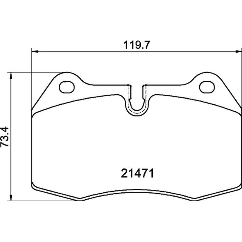 Mintex Racing M1144 Brake Pads 119.7mm x 73.4mm MDB1752M1144 - Front