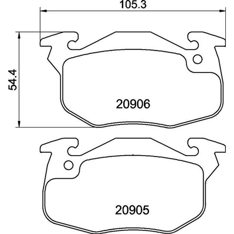 Mintex Racing MRM1802 Brake Pads 105.3mm x 53.9mm MDB1807MRM1802 - Front