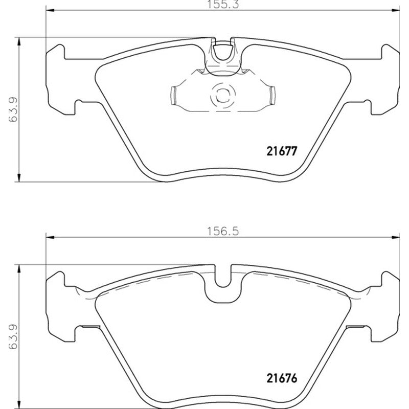 Mintex Racing M1155 Brake Pads 155.3 - 156.5mm x 63.9mm MDB1817M1155 - Front