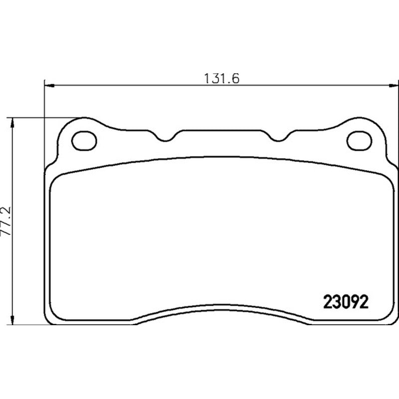 Mintex Racing F2R Brake Pads 131.6mm x 77.2mm 1859F2R16.00 - Front