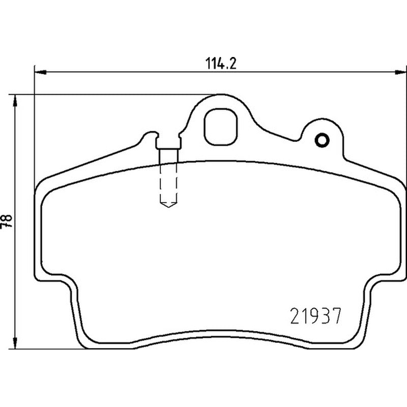 Mintex Racing M1144 Brake Pads 114.2mm x 78mm MDB1873M1144 - Front