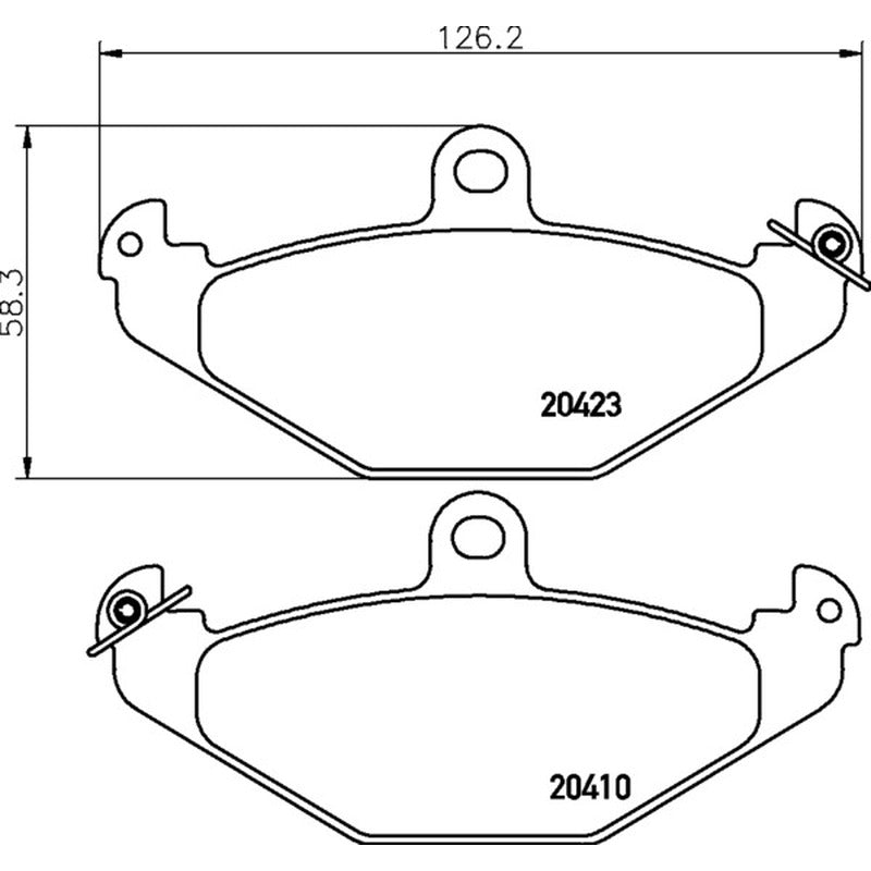 Mintex Racing MRM1802 Brake Pads 126.2mm x 58.3mm MDB1891MRM1802 - Rear