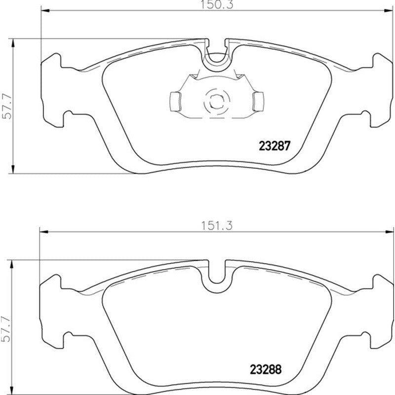 Mintex Racing F2R Brake Pads 150.3 - 151.3mm x 57.7mm 1901F2R17.30 - Front