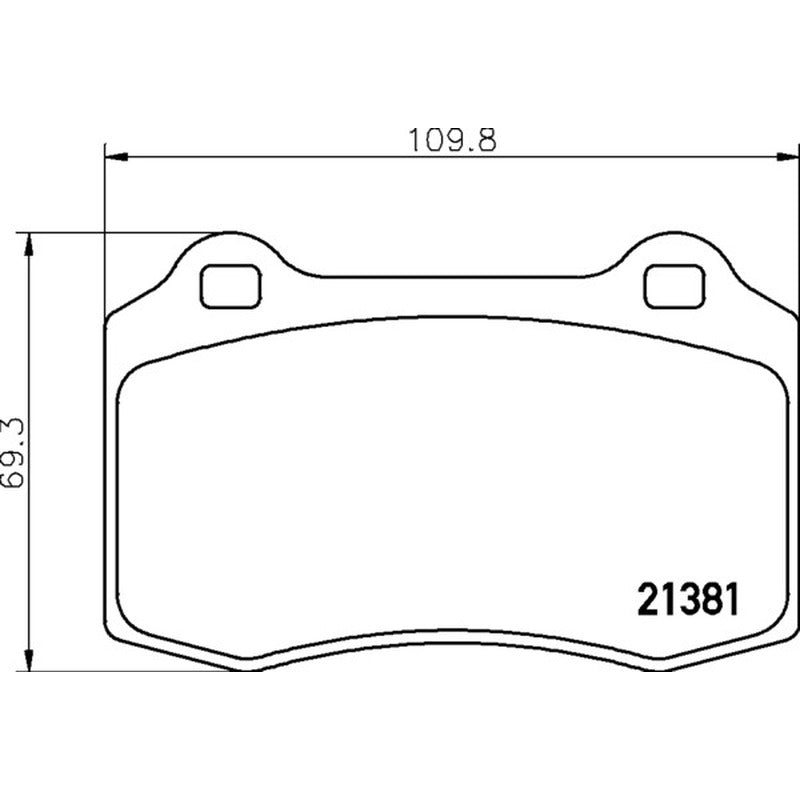Mintex Racing F2R Brake Pads 109.8mm x 69.3mm 1968F2R14.00 - Front