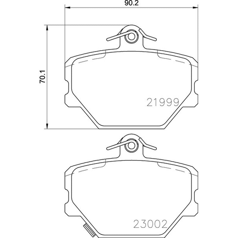 Mintex Racing M1144 Brake Pads 90.2mm x 69.8mm MDB2033M1144 - Front
