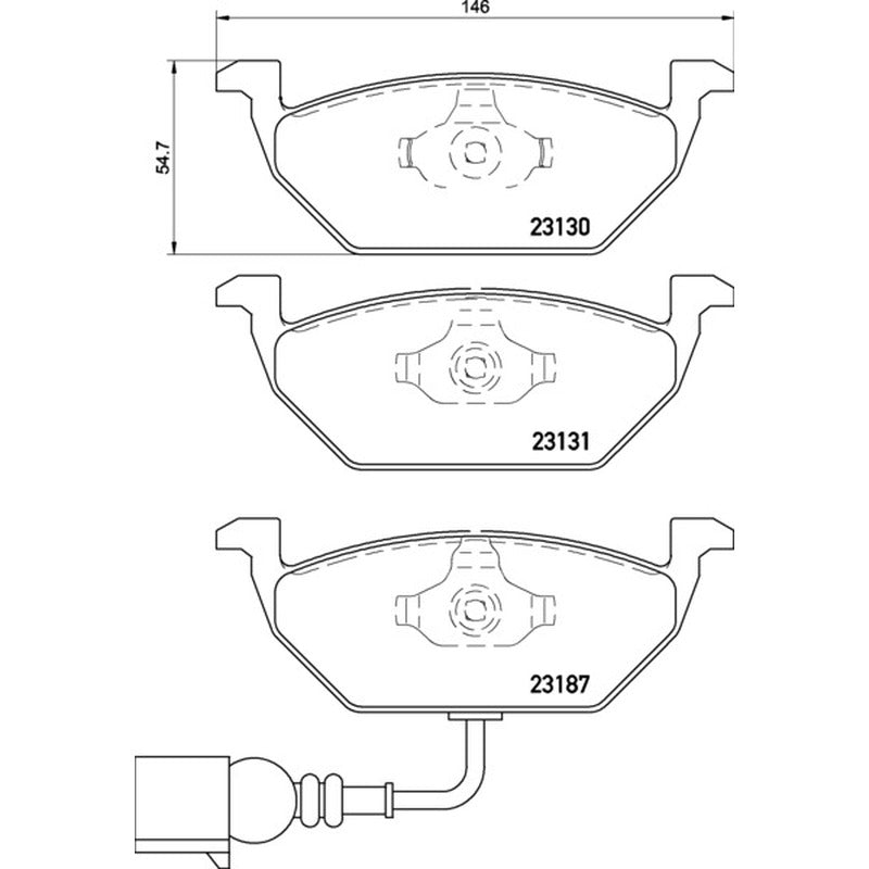 Mintex Racing MRM1801 FR Brake Pads 146mm x 54.7mm MDB2040FR - Front