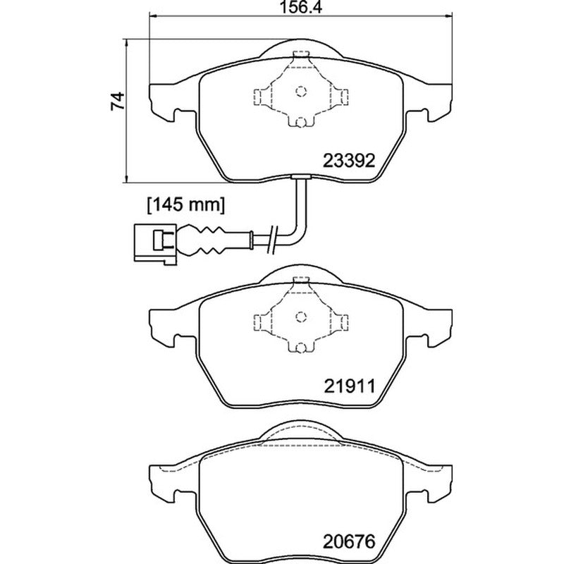 Mintex Racing MRM1801 FR Brake Pads 156.3 - 156.4mm x 74mm MDB2041FR - Front