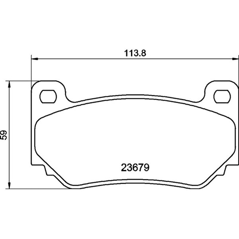 Mintex Racing MRM1801 FR Brake Pads 113.5mm x 59.2mm MDB2176FR - Front