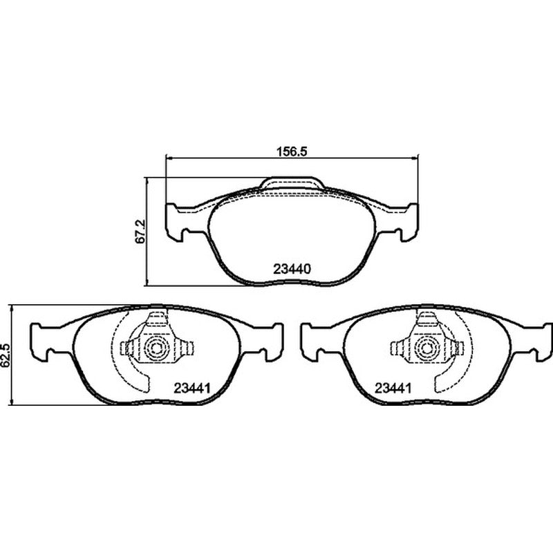 Mintex Racing MRM1801 FR Brake Pads 156.5mm x 67.2mm MDB2272FR - Front