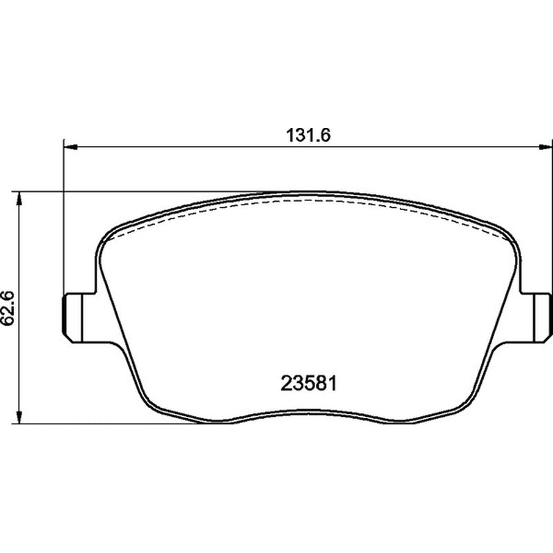 Mintex Racing MRM1801 FR Brake Pads 131.6mm x 62.6mm MDB2294FR - Front