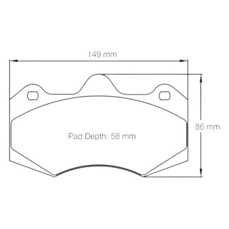 Mintex Racing F4R Brake Pads 149mm x 86mm 2313F4R16.75D54