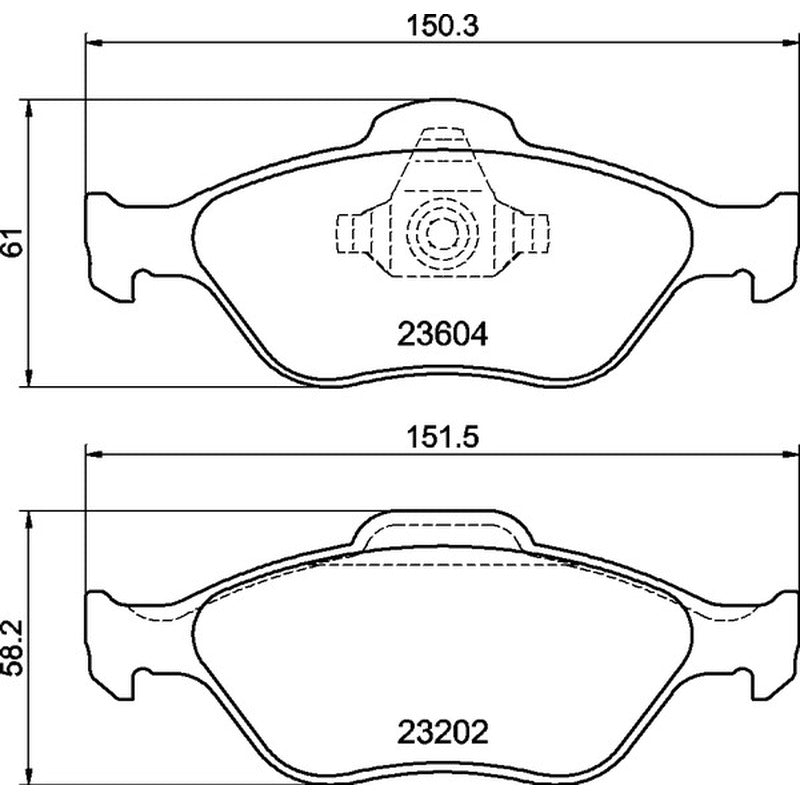 Mintex Racing M1155 Brake Pads 150.1 - 151.3mm x 58.2 - 61mm MDB2314M1155 - Front