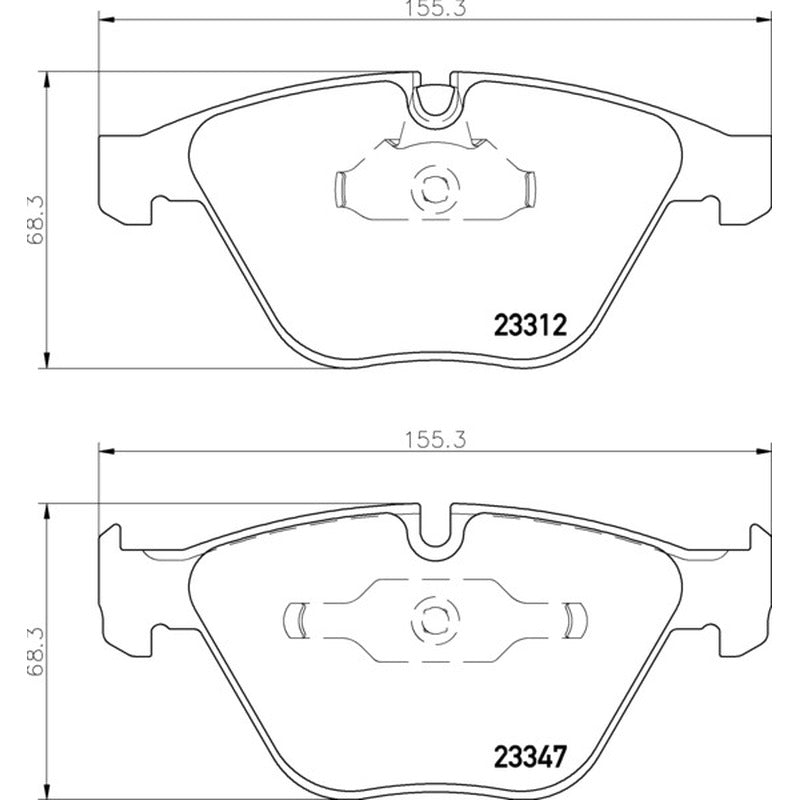 Mintex Racing MRM1801 FR Brake Pads 155.3mm x 68.3mm MDB2418FR - Front