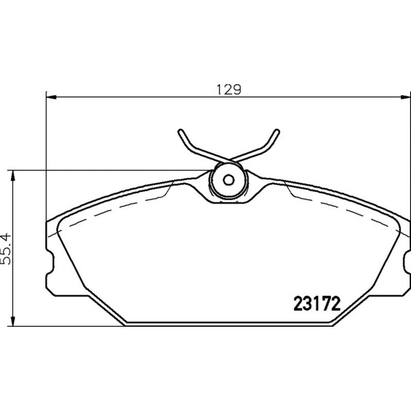 Mintex Racing M1155 Brake Pads 128.9mm x 55.4mm MDB2561M1155 - Front