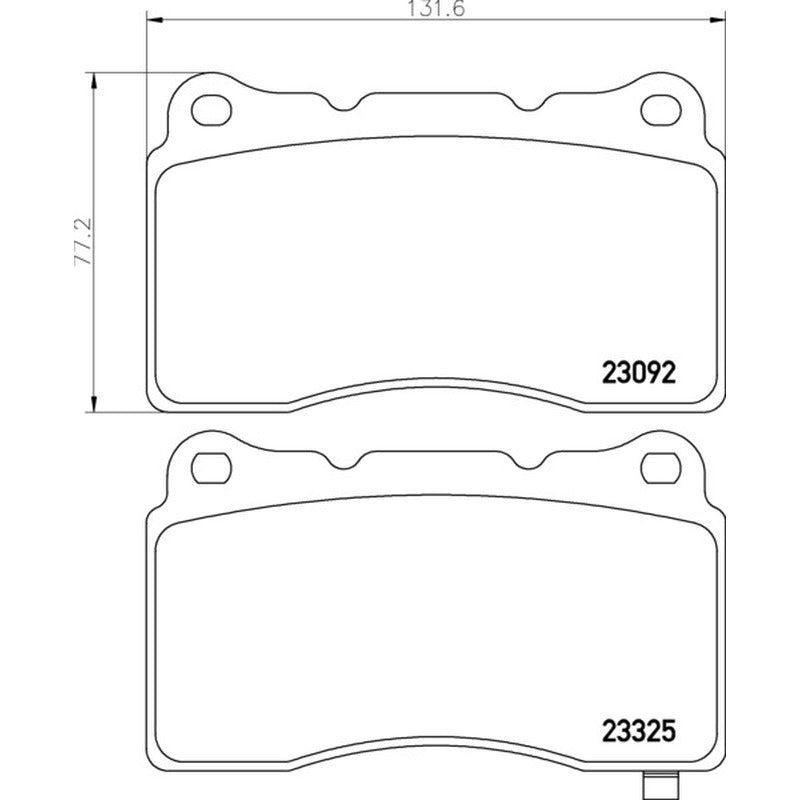 Mintex Racing MRM1801 FR Brake Pads 131.6mm x 77.2mm MDB2592FR - Front