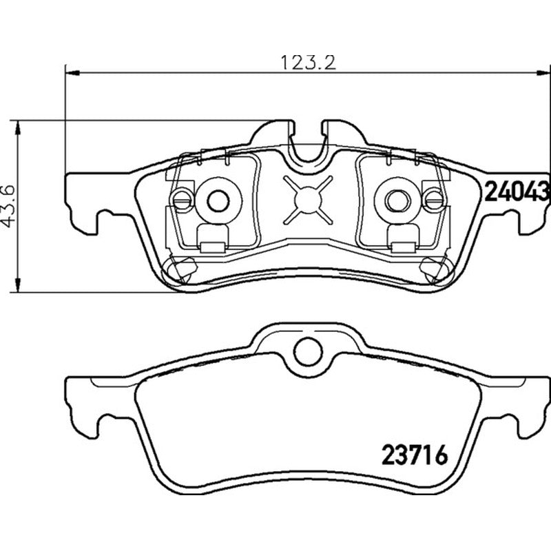 Mintex Racing MRM1802 Brake Pads 123mm x 43.6mm MDB2639MRM1802 - Rear