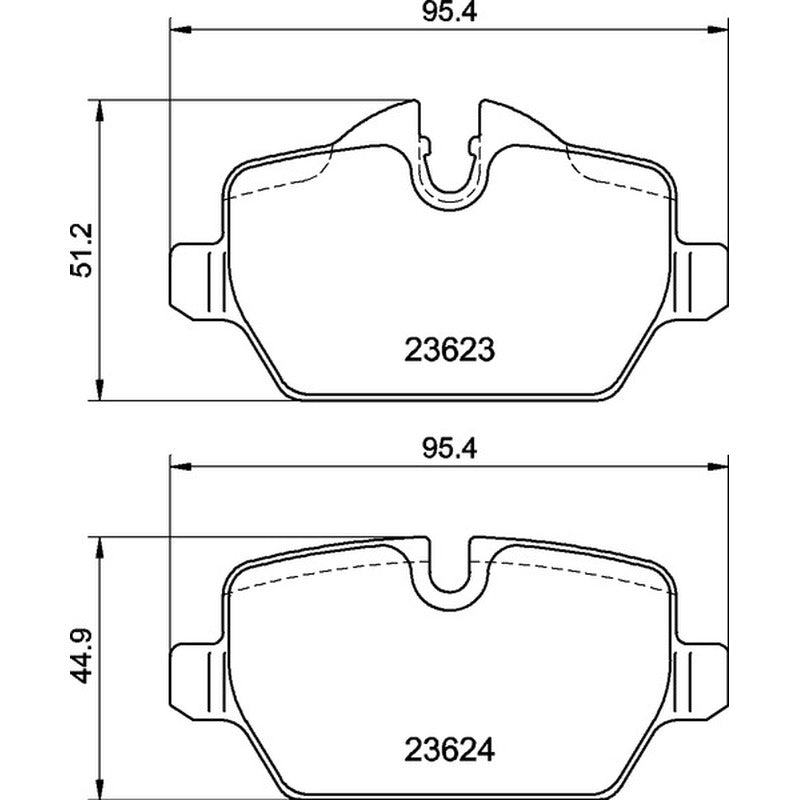 Mintex Racing MRM1802 Brake Pads 95.4mm x 45 - 51.9mm MDB2681MRM1802 - Rear