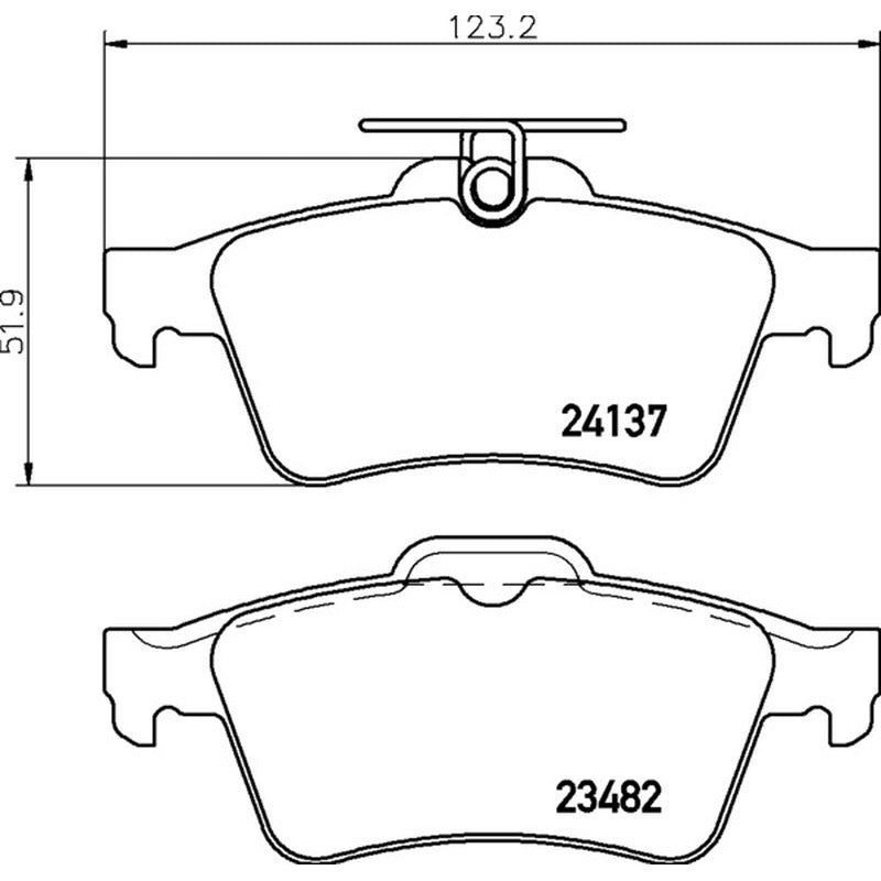 Mintex Racing M1155 Brake Pads 123mm x 51.9mm MDB2686M1155 - Rear