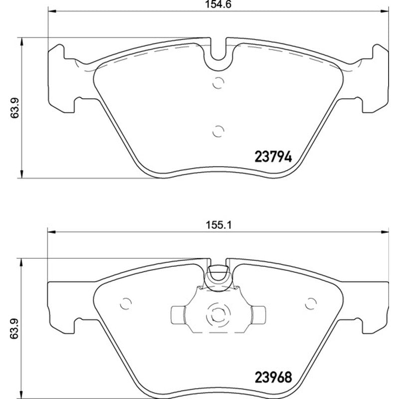 Mintex Racing MRM1801 FR Brake Pads 154.6 - 155.1mm x 63.9mm MDB2692FR - Front