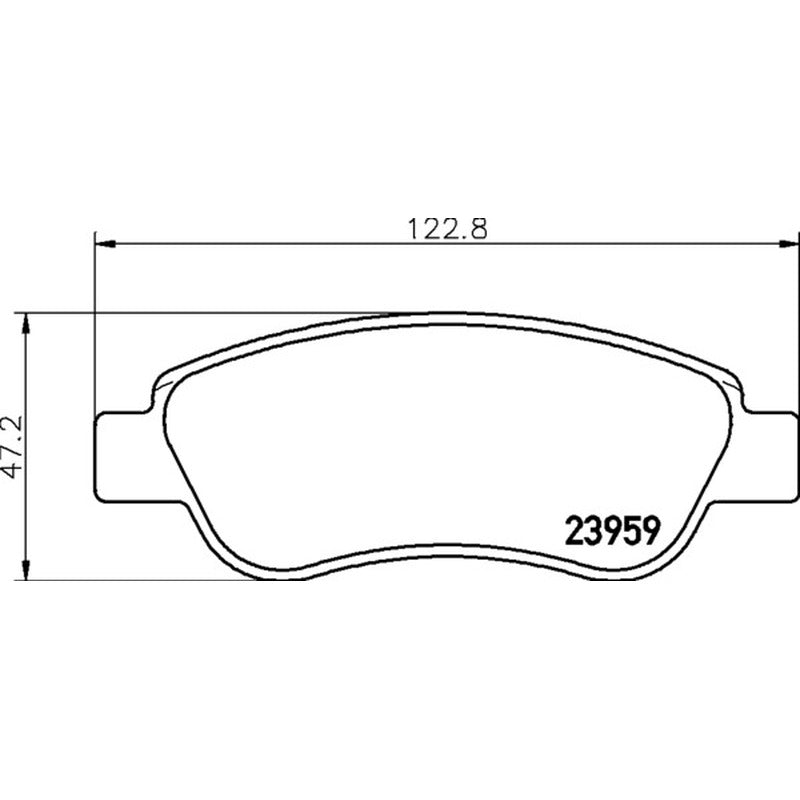 Mintex Racing MRM1802 Brake Pads 122.8mm x 47.2mm MDB2743MRM1802 - Front
