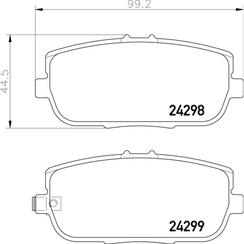 Mintex Racing MRM1802 Brake Pads 99.3mm x 44.5mm MDB2772MRM1802 - Rear