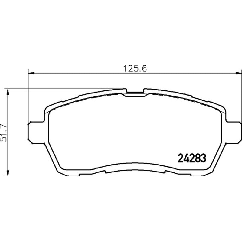 Mintex Racing MRM1801 FR Brake Pads 125.6mm x 51.7mm MDB2875FR - Front