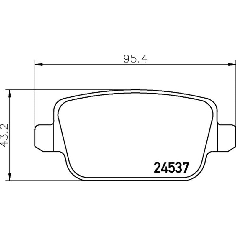 Mintex Racing M1144 Brake Pads 95.2mm x 43.2mm MDB2887M1144 - Rear