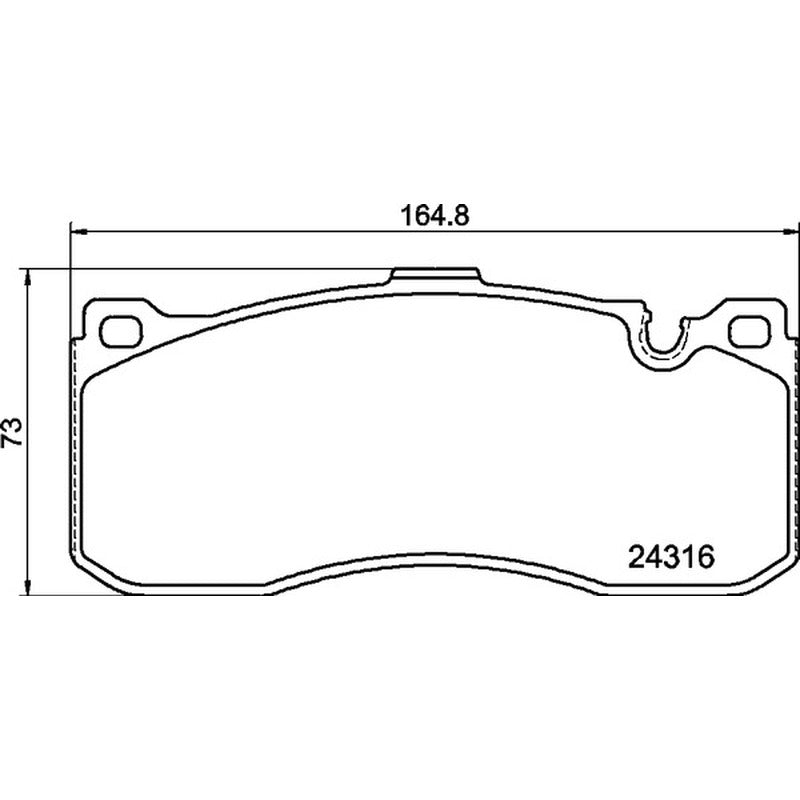 Mintex Racing M1144 Brake Pads 164.8mm x 73mm MDB2974M1144 - Front