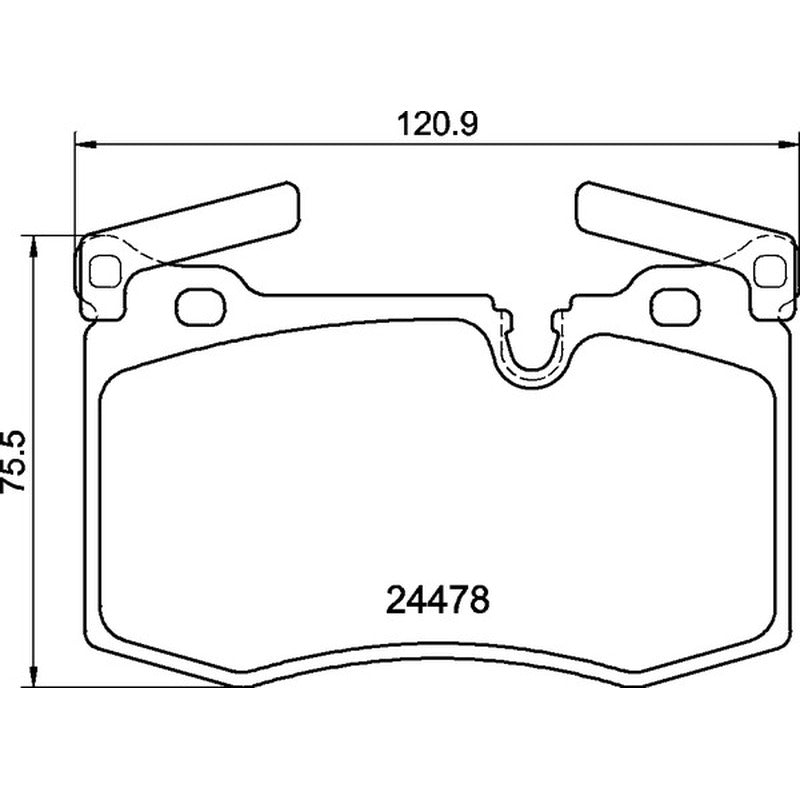 Mintex Racing MRM1801 FR Brake Pads 120.9mm x 75.5mm MDB2982FR - Front