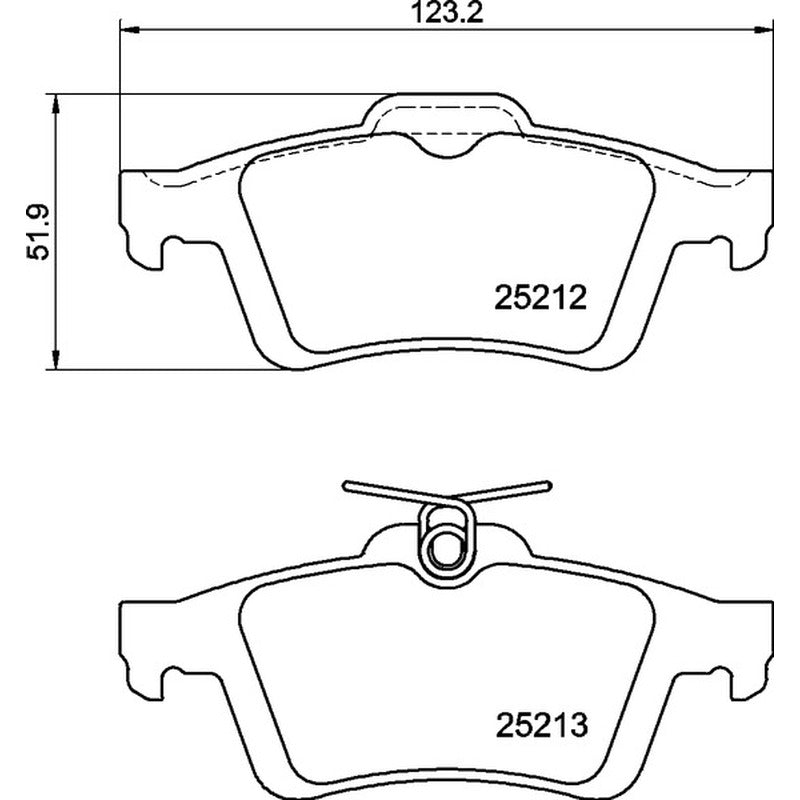 Mintex Racing MRM1801 FR Brake Pads 123.2mm x 51.9mm MDB3150FR - Rear