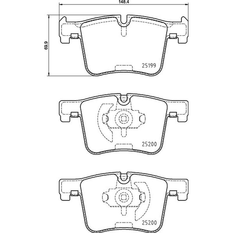 Mintex Racing MRM1801 FR Brake Pads 148.4mm x 69.9mm MDB3153FR - Front