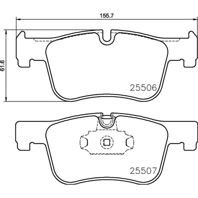 Mintex Racing MRM1801 FR Brake Pads 155.7mm x 61.6mm MDB3216FR - Front