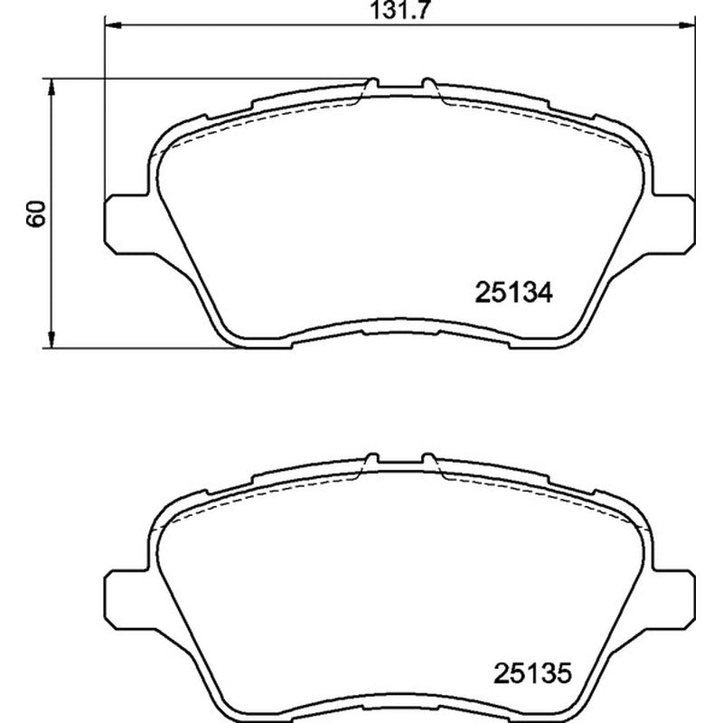 Mintex Racing MRM1801 FR Brake Pads 131.7mm x 60mm MDB3322FR - Front