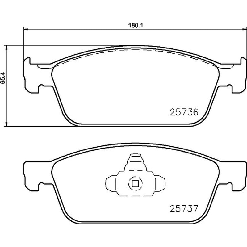Mintex Racing M1144 Brake Pads 180.1mm x 65.4mm MDB3364M1144 - Front
