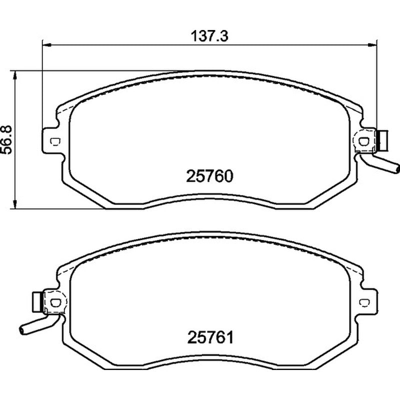 Mintex Racing MRM1801 FR Brake Pads 137.3mm x 56.8mm MDB3374FR