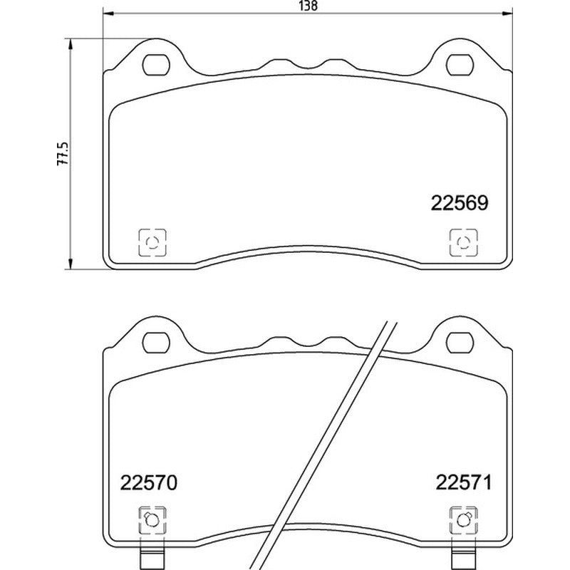 Mintex Racing MRM1801 FR Brake Pads 138mm x 77.5mm MDB3924FR - Front