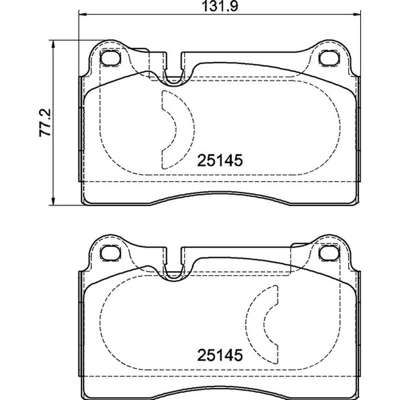 Mintex Racing MRM1801 FR Brake Pads 131.9mm x 77.2mm MDB3977FR - Front