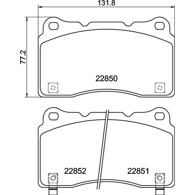 Mintex Racing MRM1801 FR Brake Pads 131.8mm x 77.2mm MDB4091FR - Front