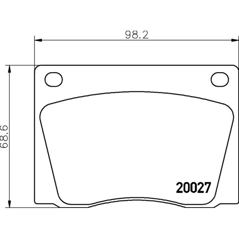 Mintex Racing MRM1802 Brake Pads 98.2mm x 68.6mm MGB522MRM1802 - Front