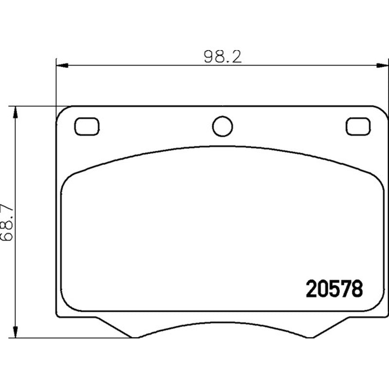 Mintex Racing M1155 Brake Pads 98.2mm x 68.6mm MGB642M1155G - Front