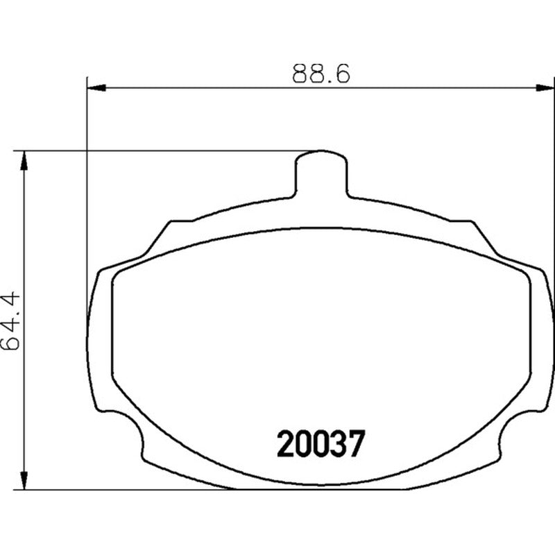 Mintex Racing MRM1802 Brake Pads 88.7mm x 64.7mm MLB10MRM1802 - Front