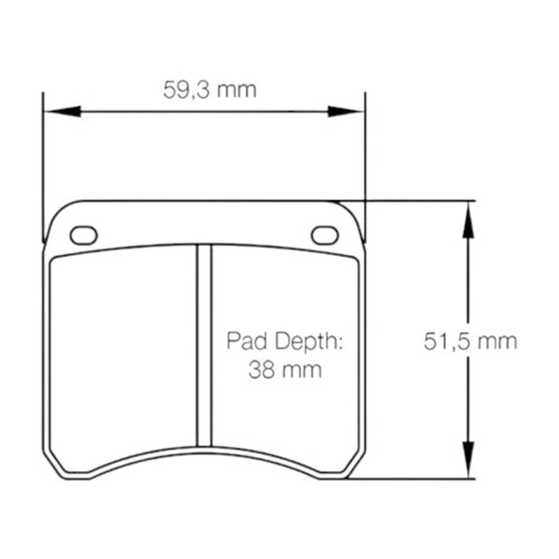 Mintex Racing M1166 Brake Pads 59.3mm x 51.5mm MLB19M1166