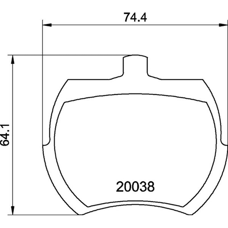 Mintex Racing MRM1802 Brake Pads 74.4mm x 64.1mm MLB37MRM1802 - Front
