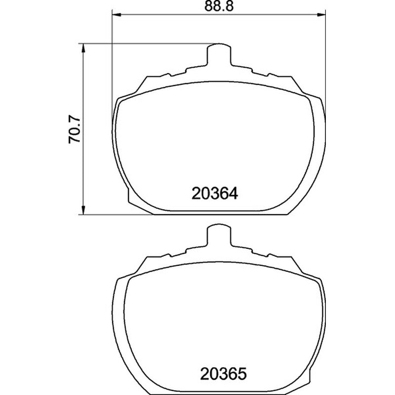 Mintex Racing MRM1805 Brake Pads 88.8mm x 70.7mm MLB40MRM1805 - Front