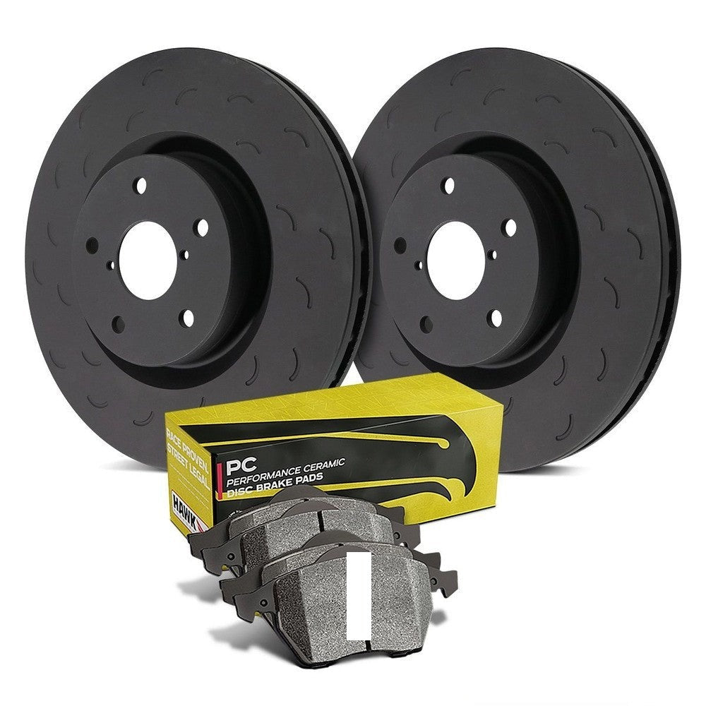 HAWK Brake Kit Pc Pads Talon Slotted Discs 323.1mm HWK-HKS4451.299Z - Rear